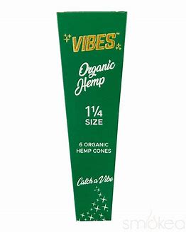 Photograph of product: Vibes Cones 6 PACK [1 1/4] (Organic)