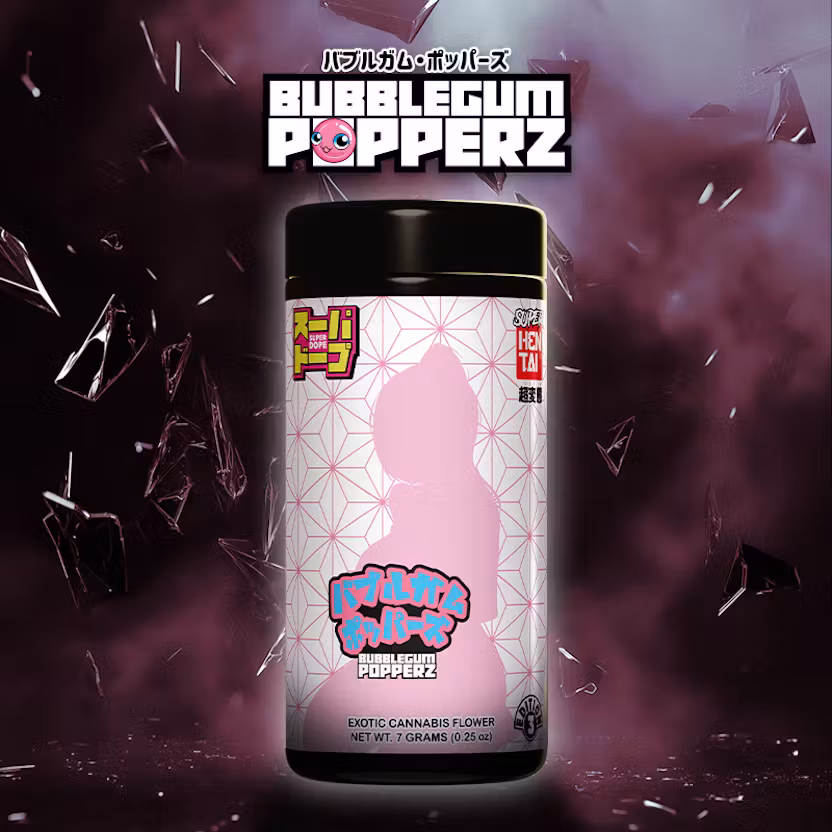 Photograph of product: Fear of Boof x Super Dope - Pre-Pack Flower - (7g) - **BUBBLE GUM POPPERZ**