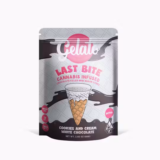 Photograph of product: Gelato - 200mg Sugar Cones - Cookies & Cream