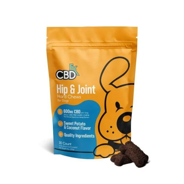 Photograph of product: CBD FX - Dog Hip & Joint CBD Hard Chews (Sweet Potato & Coconut Flavor) - 600mg 30pk