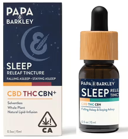 Photograph of product: Papa & Barkley | Sleep Releaf 1:1:1 Cbd:Thc:Cbn | 15ml