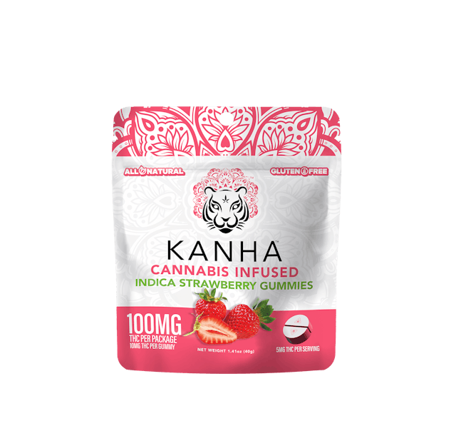 Photograph of product: Strawberry | Indica | 100mg THC | 10-pack