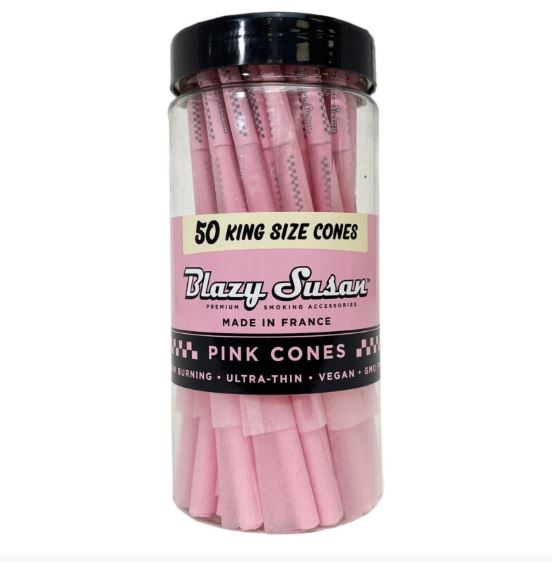 Photograph of product: Pink Paper Cones King Size Slim - 50ct