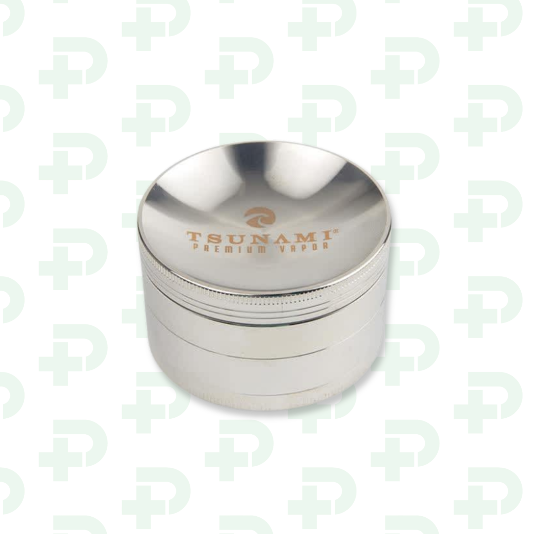 Photograph of product: Tsunami Sunken - 4-Piece Grinder - Silver