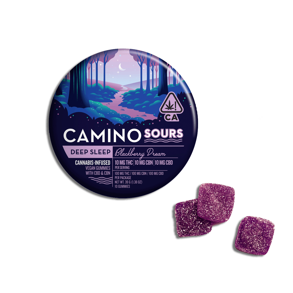 Photograph of product: Camino - Sours Blackberry Dream 1:1:1 Deep Sleep - 100mg