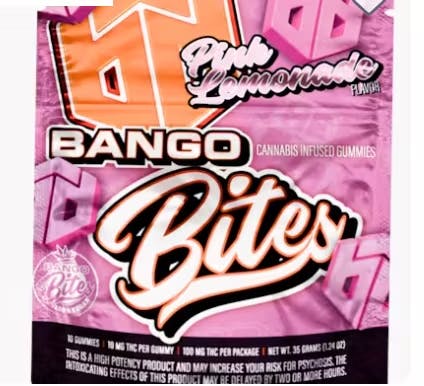 Photograph of product: Bango Bites | Pink Lemonade | 10 Pack | 100mg