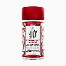 Photograph of product: STRAWBERRY COUGH .5G INFUSED 5 PACK PREROLLS