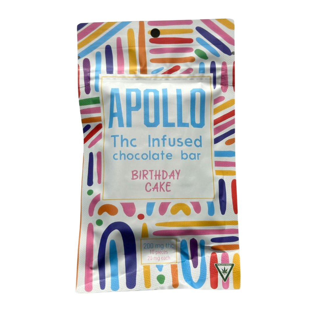Photograph of product: Apollo- Birthday Cake- 200mg bar