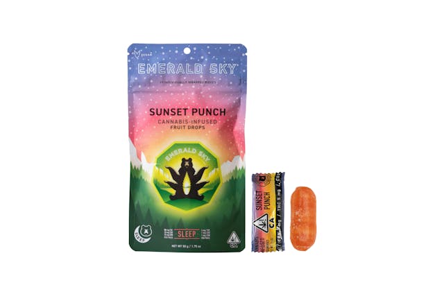 Photograph of product: Sunset Punch | 100mg Hard Drops