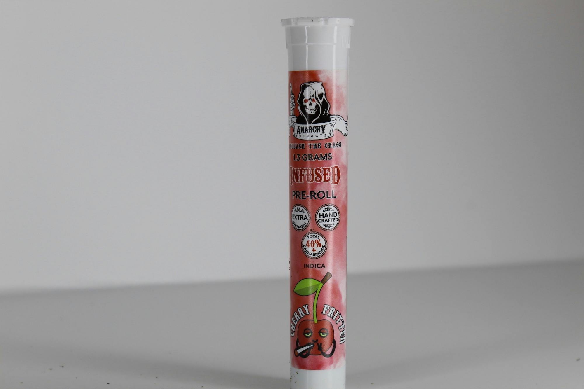 Photograph of product: Anarchy | Cherry Fritter | 1.3g Pre Roll