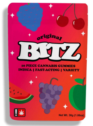 Photograph of product: Bitz | Original Mixed Fruit Variety Gummies | Oui'd | 10pk