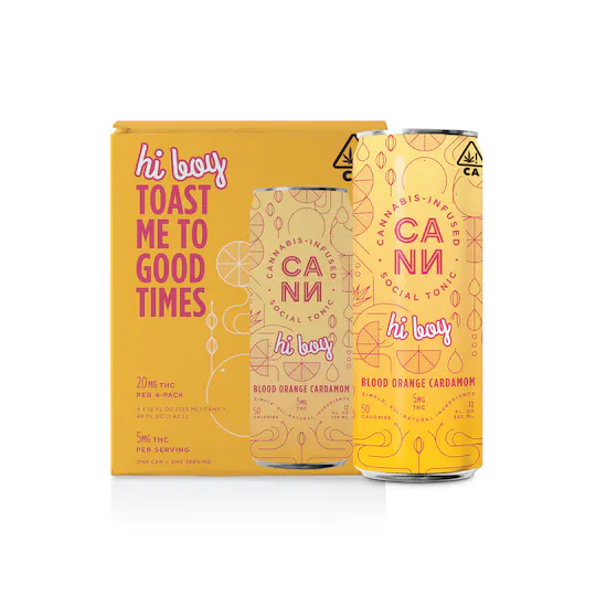 Photograph of Product: CANN | Bev 5mg (4pk) | Hi Boys Blood Orange Cardamom