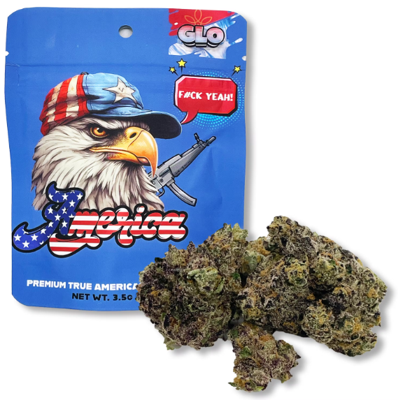 Photograph of product: Glo Farm America F#ck Yeah! - 3.5g