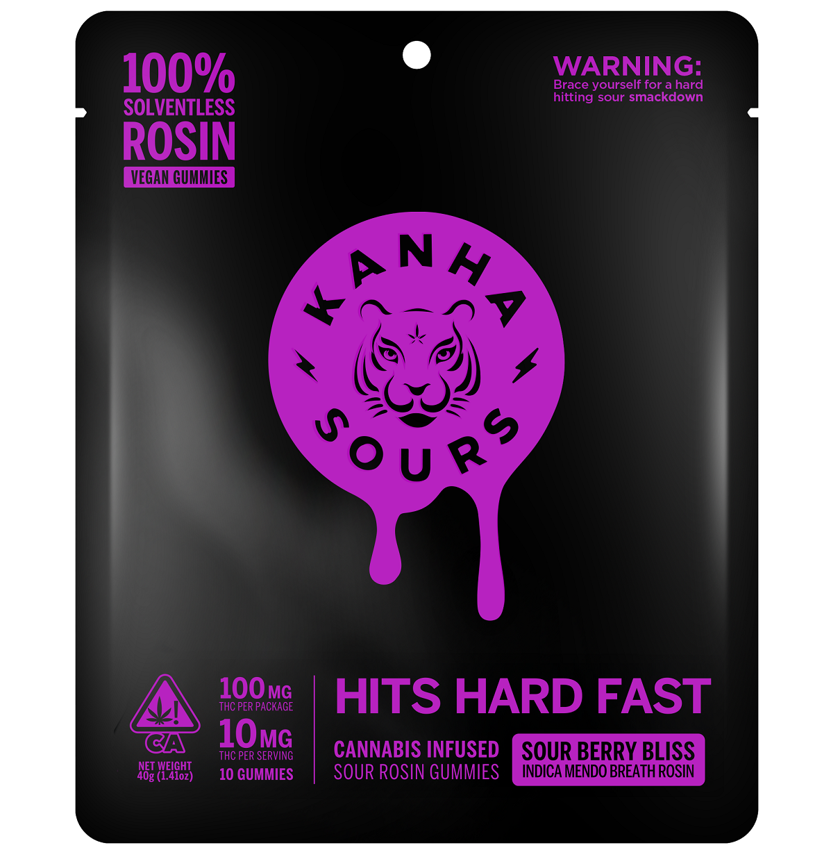 Photograph of product: Kanha Nano Sour Berry Bliss Solventless Rosin Indica Gummies