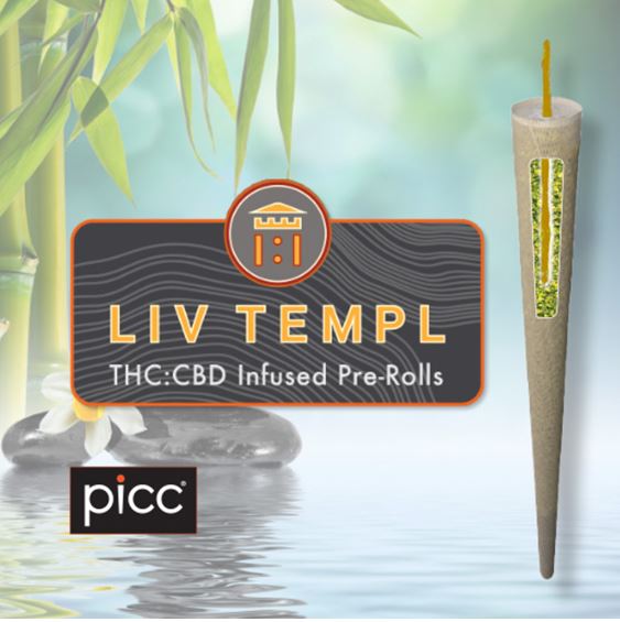 Photograph of product: Piccolo x Sour Tsunami CBD 1:1 PICC Infused Pre-Roll | 1g