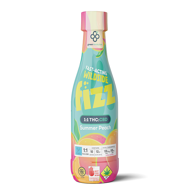 Photograph of product: Summer Peach Wildside Fizz [100mg TH-oui + 100mg CBD]