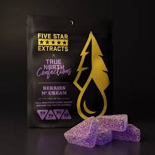 Photograph of product: Five Star x True North - Gummies - Berries & Cream - 200mg