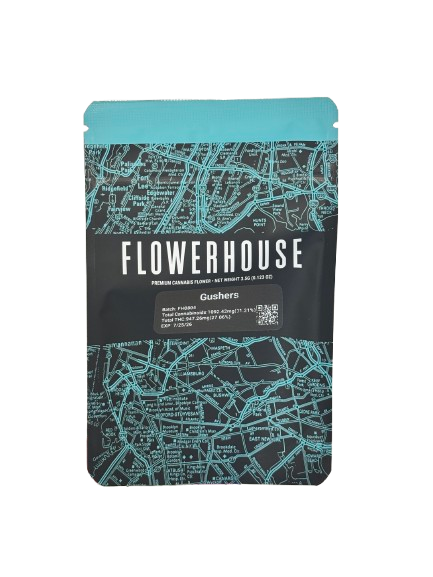 Photograph of product: FlowerHouse Gushers (Oui'd/Hybrid) Premium Flower - 3.5g
