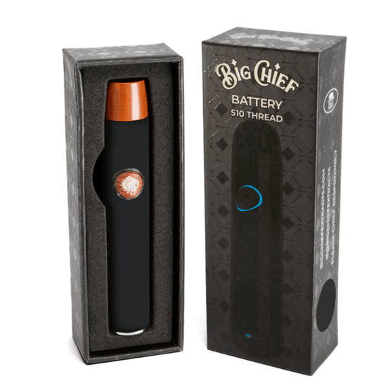 Photograph of product: W. Big Chief 510 Thread Battery - Black (Only Compatible w/ Big Chief Carts) - 