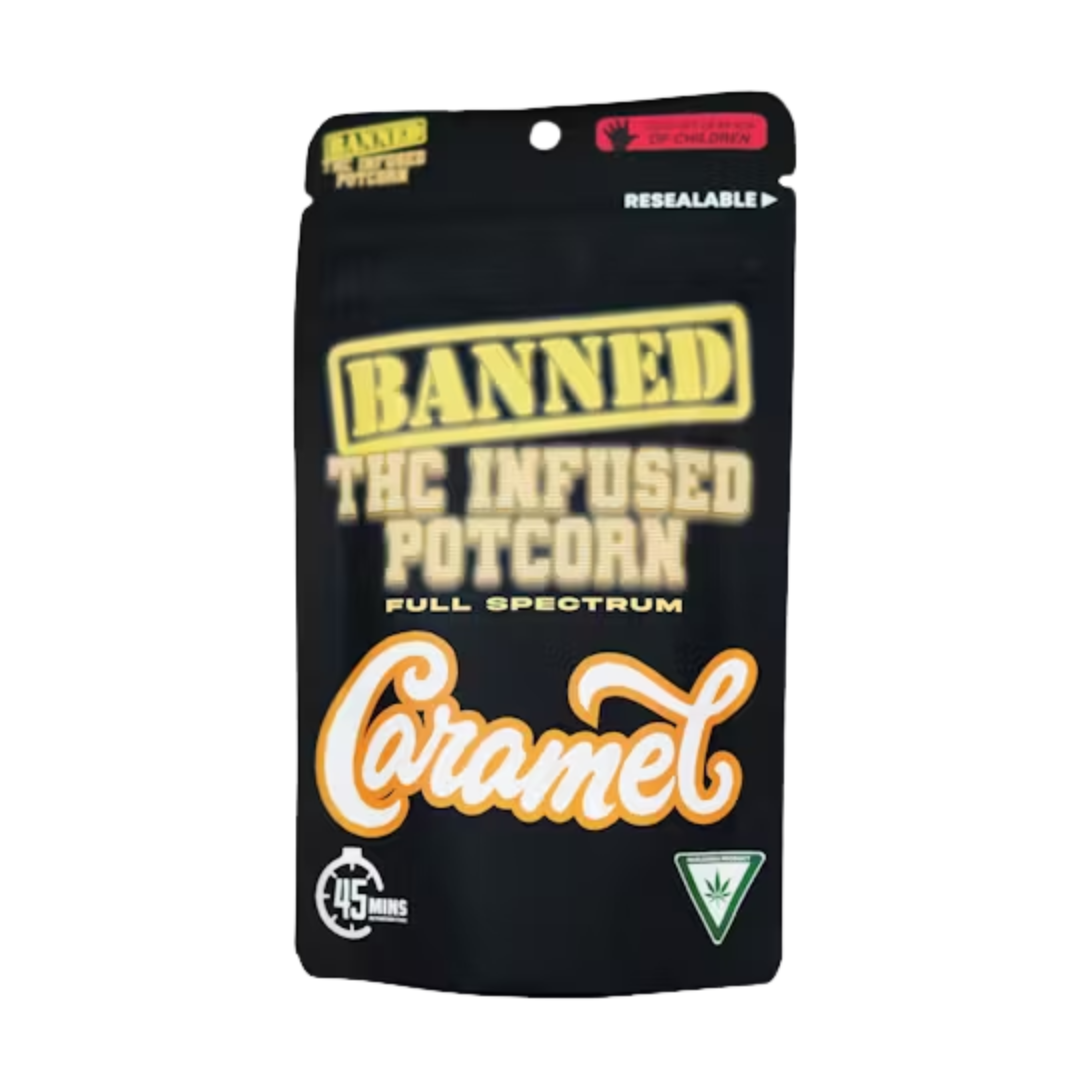 Photograph of product: Banned - 200mg Potcorn - Caramel
