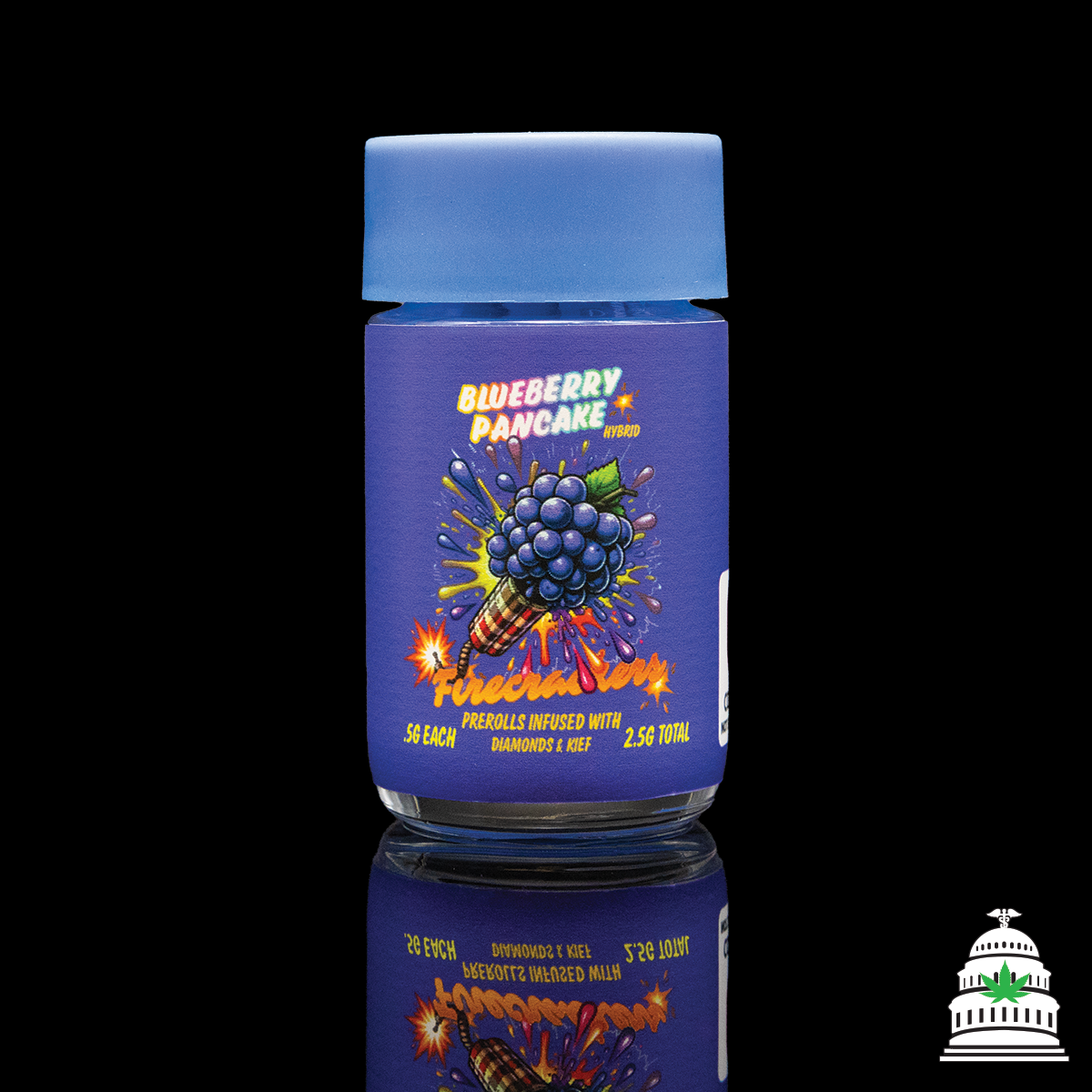 Photograph of product: Blueberry Pancake - 5pk Firecrackers Infused Pre-Rolls