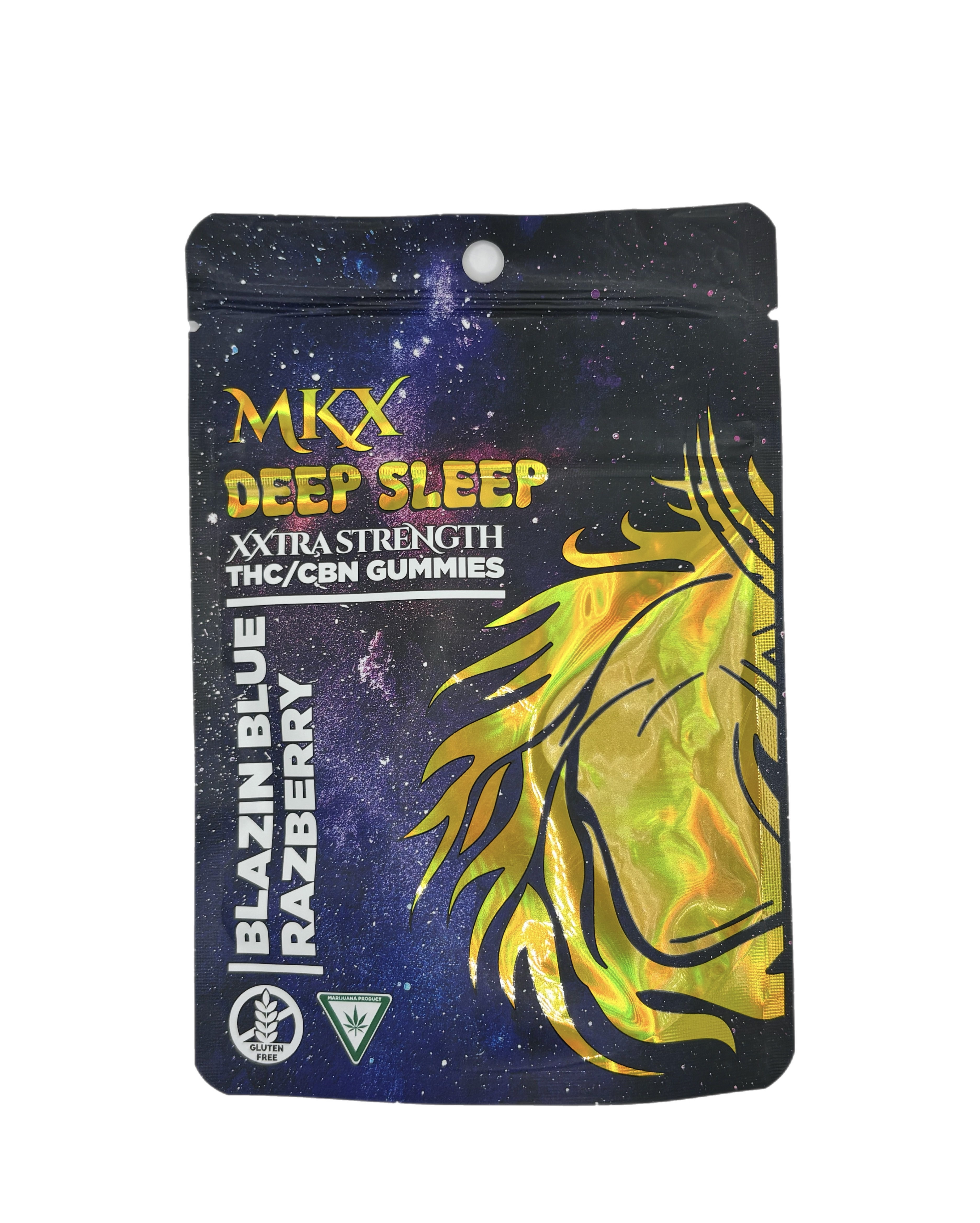 Photograph of product: MKX | BLAZIN BLUZ CBN | GUMMIES | 200MG
