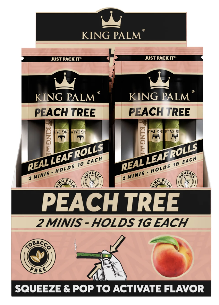 Photograph of product: KING PALM | Peach Tree | Leaf Tube | Mini Size 2pk