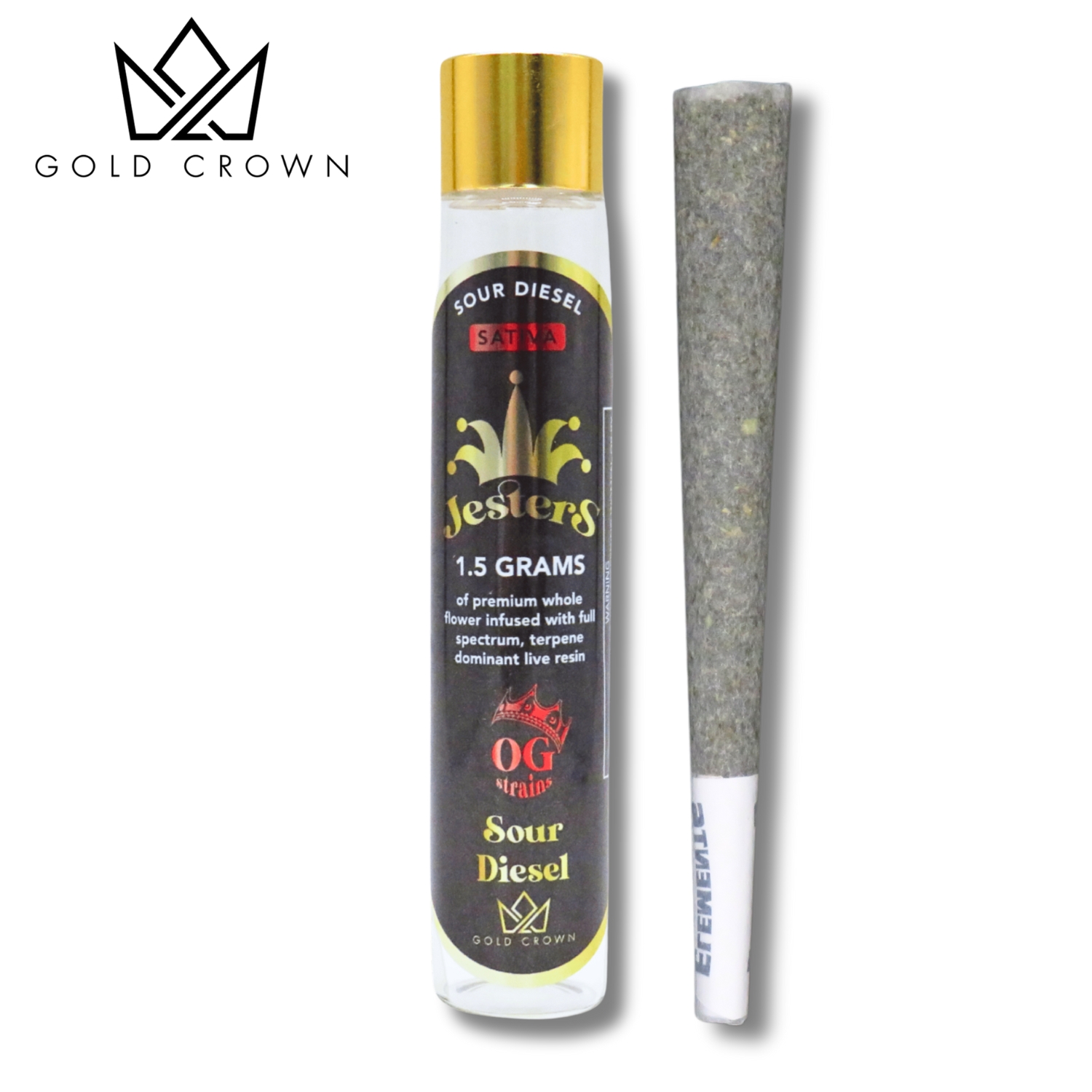 Photograph of product: Jesters - Sour Diesel - Infused Pre-Roll