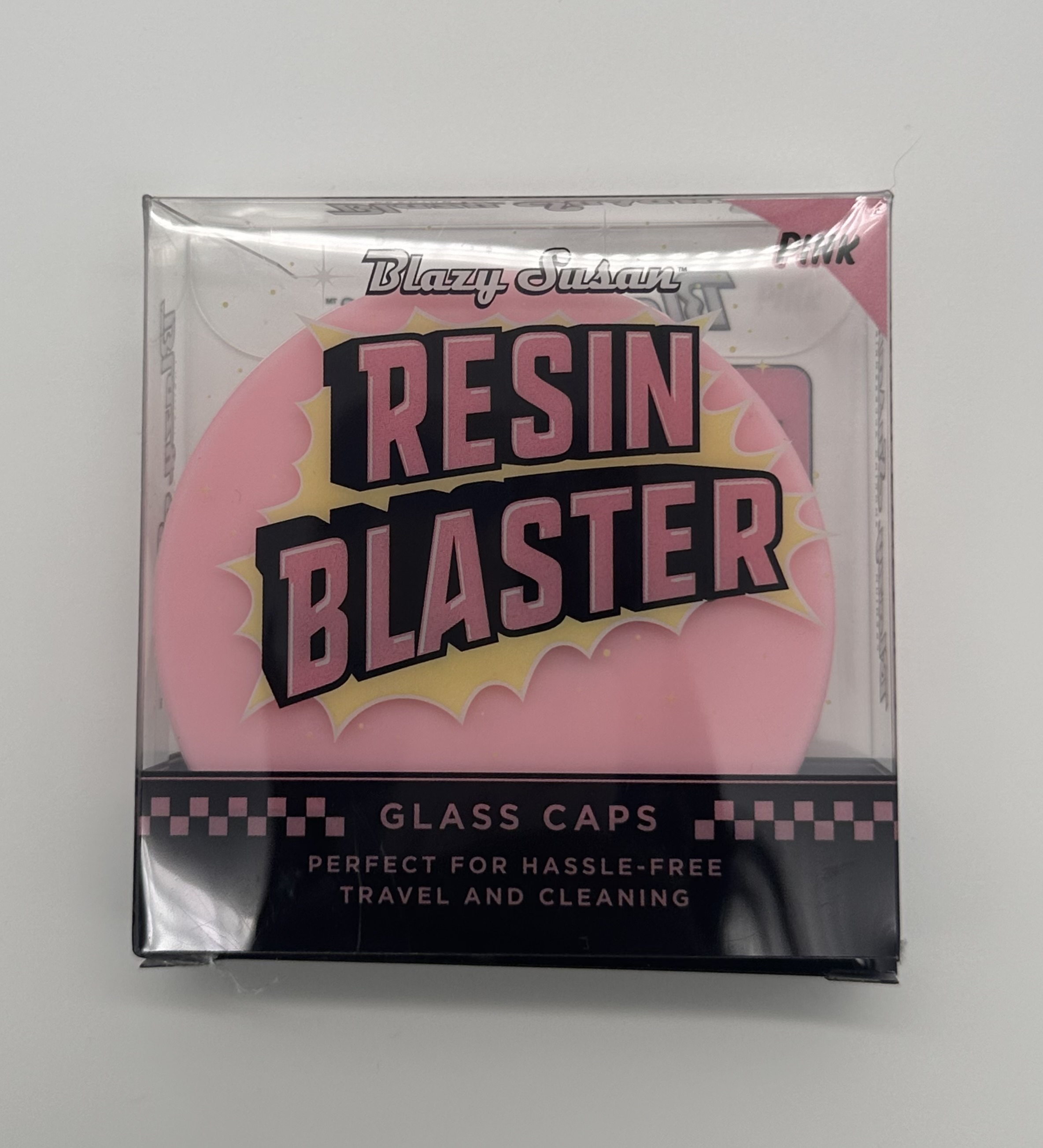 Photograph of product: Blazy Susan | Pink Cleaning & Travel Glass Caps Resin Blaster