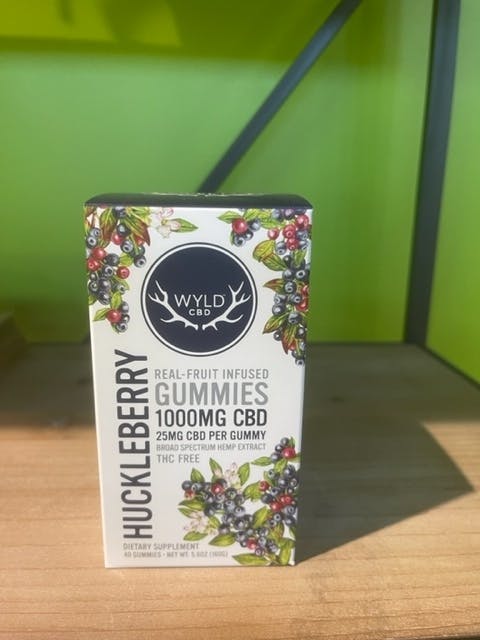 Photograph of product: Huckleberry Wyld CBD 1000MG Gummies