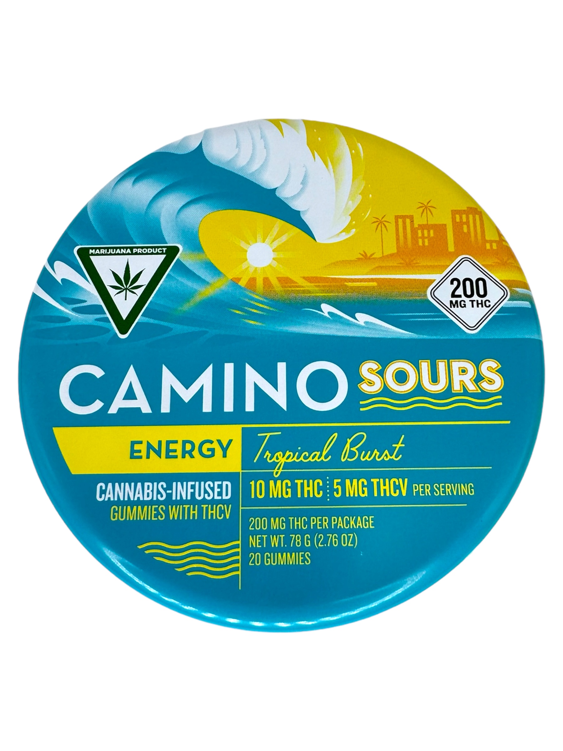 Photograph of product: 200mg Tropical Burst Sour Thcv Gummy