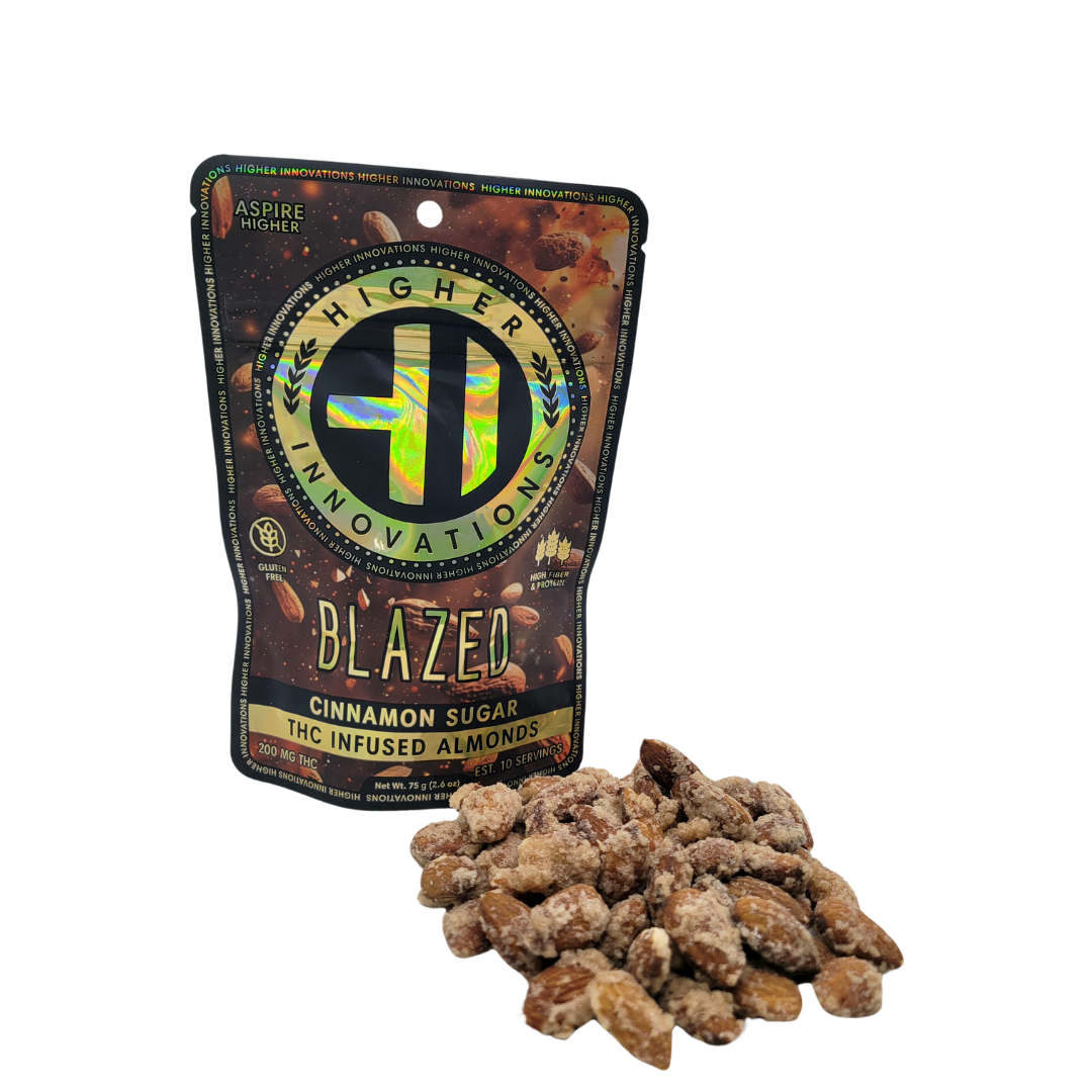 Photograph of product: Blazed 200mg Infused Almonds Cinnamon Sugar