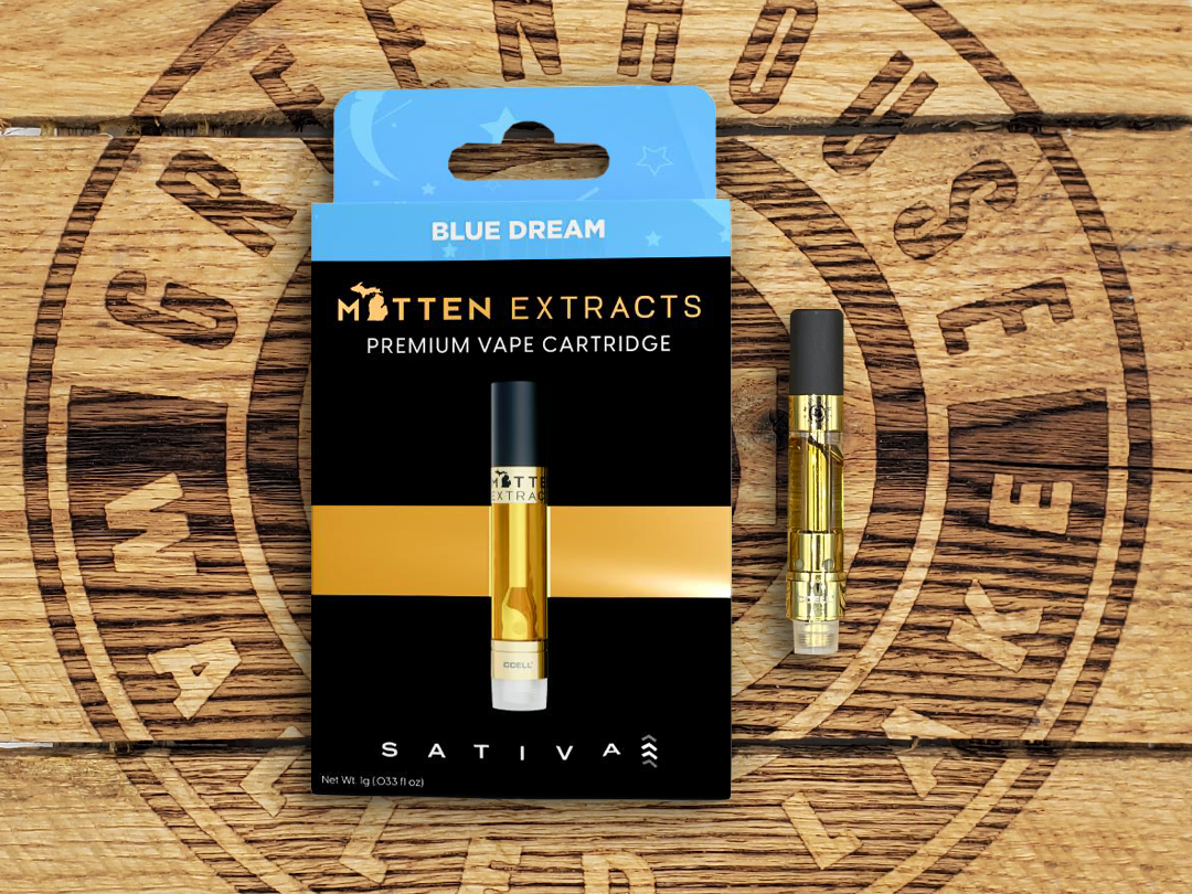 Photograph of product: Mitten Extracts | Blue Dream | 1g Cart