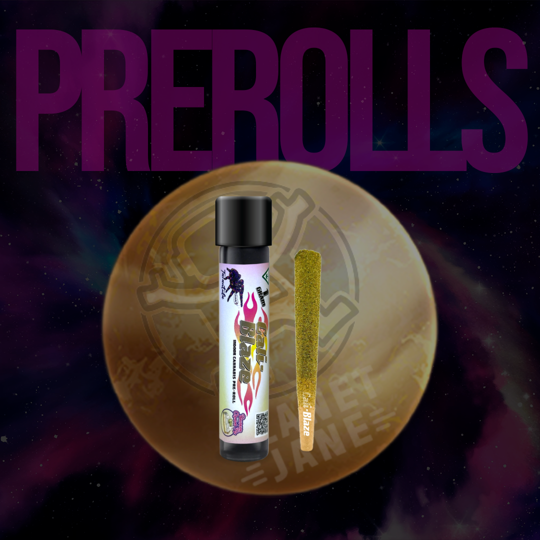 Photograph of product: Cali Blaze - 1g Tarantula Preroll - Banana Cream Pie Hybrid