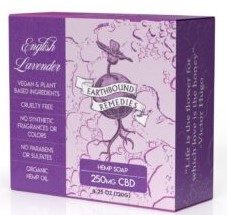 Photograph of product: Earthbound Remedies: English Lavender Full Spectrum 250MG Soap