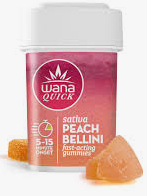 Photograph of product: Wana Quick | 100mg |  Peach Bellini