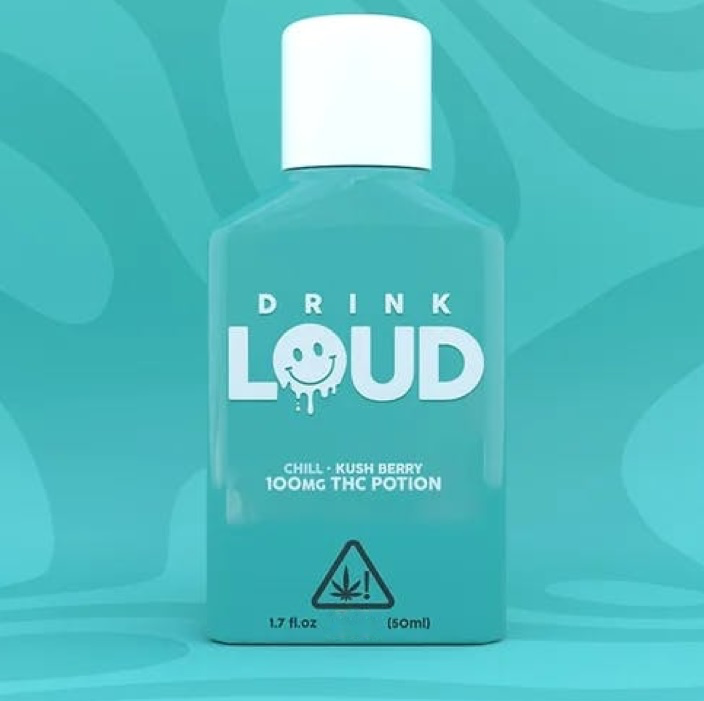 Photograph of product: Fast-Acting Nano Shot | Drink Loud | Kush Berry - Chill [4:1 TH-oui/CBN] [50ml]