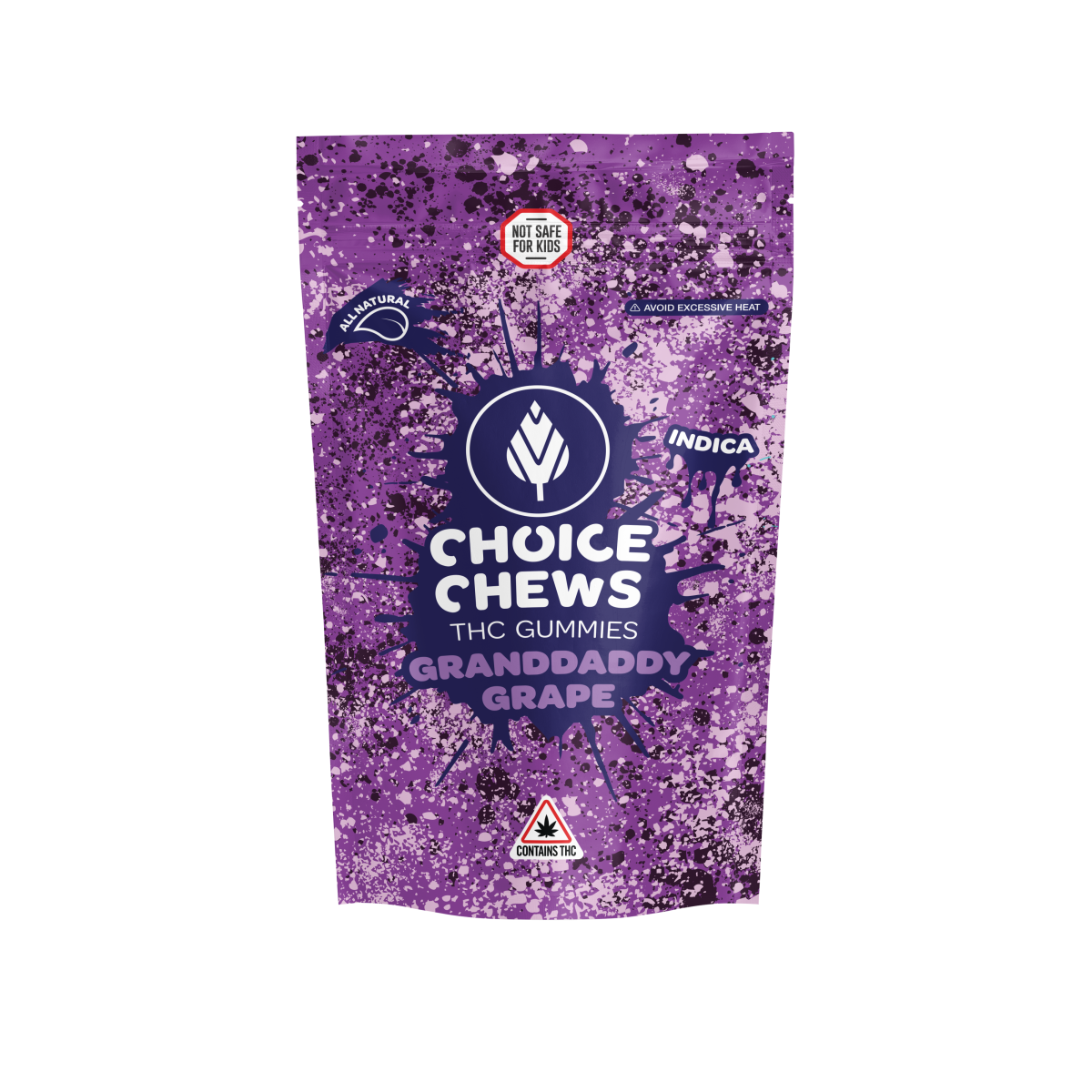 Photograph of product: Grandaddy Grape Gummies | 100mg - Choice Chews