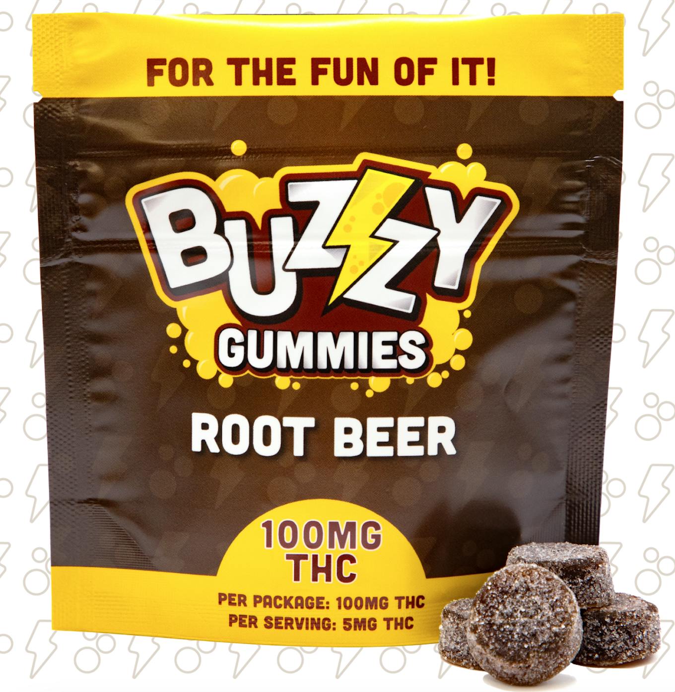 Photograph of product: Buzzy Root Beer Gummies