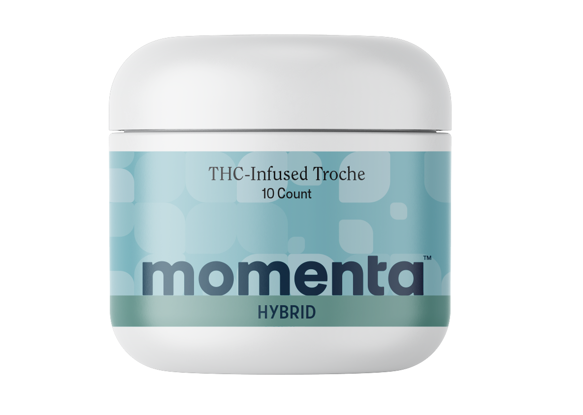 Photograph of product: Momenta Troches Strawberry 50mg | 10ct