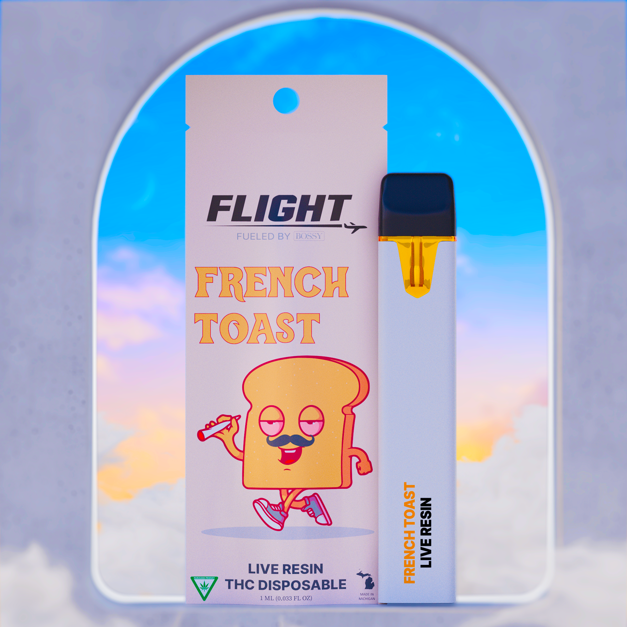 Photograph of product: Flight - Live Resin Disposable - French Toast