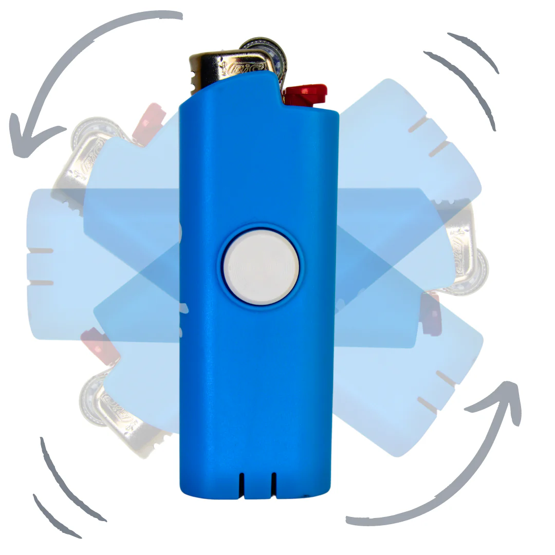 Photograph of product: Cookies x FLKR LYTR | Fidget Spinner Lighter Case | Cookies Blue