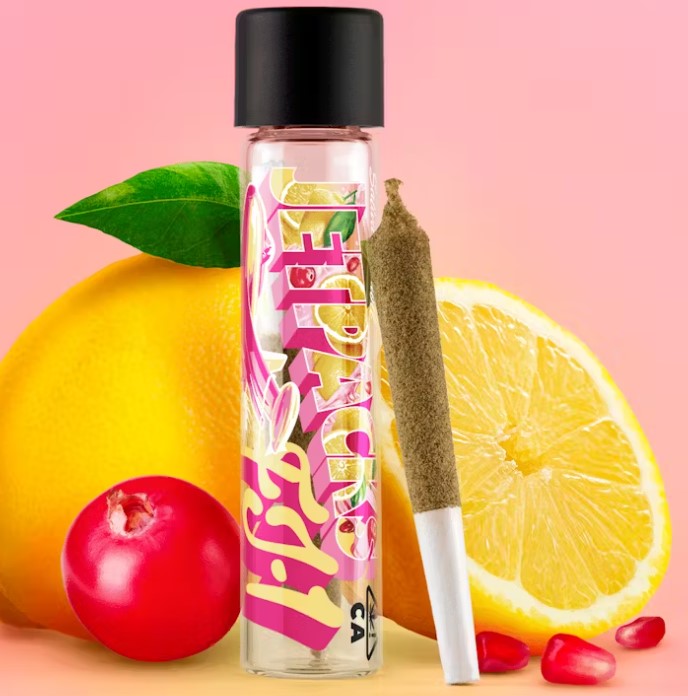 Photograph of product: Jetpacks | Pink Lemonade | Oui'd | FJ-1 | Distillate and Kief | infused preroll