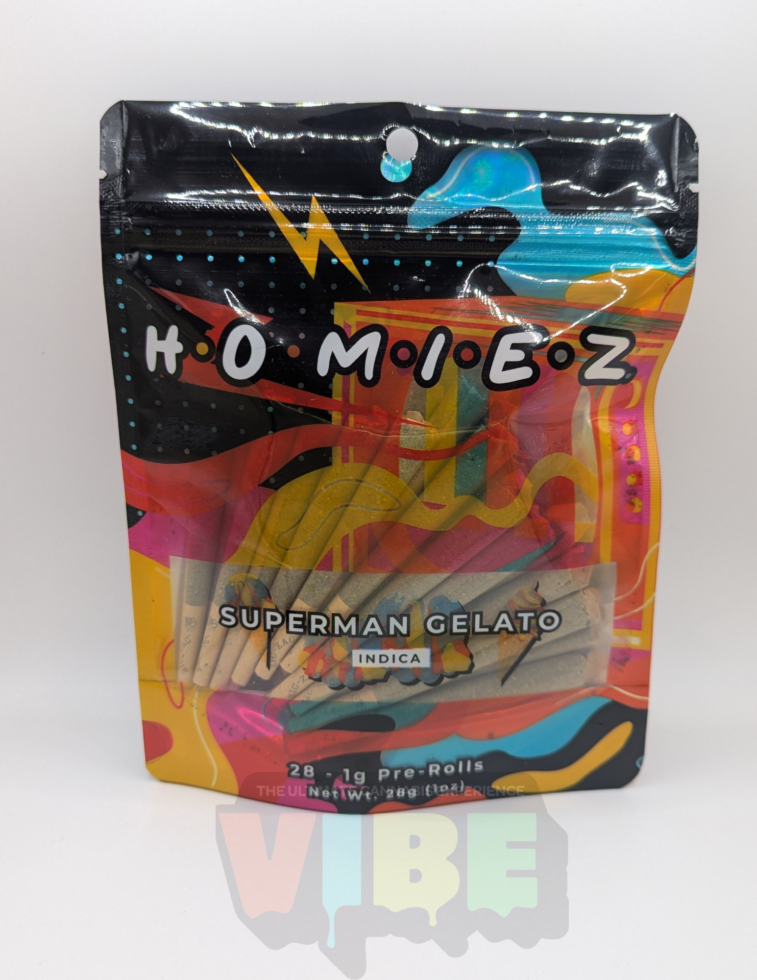 Photograph of product: Homiez | Superman Gelato | 1g-28pk (28g) Pre-Rolls | REC