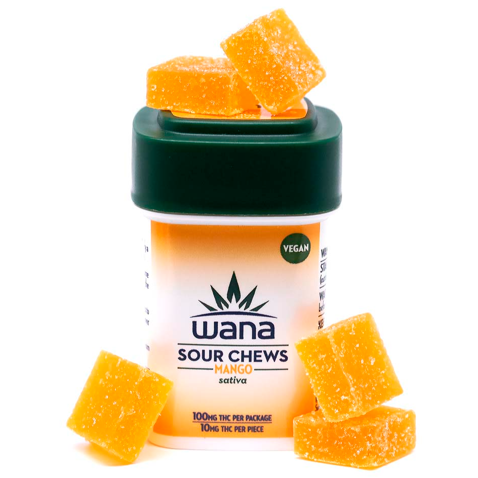 Photograph of product: Wana Mango Sativa THC Chews | 10mg (10ct)