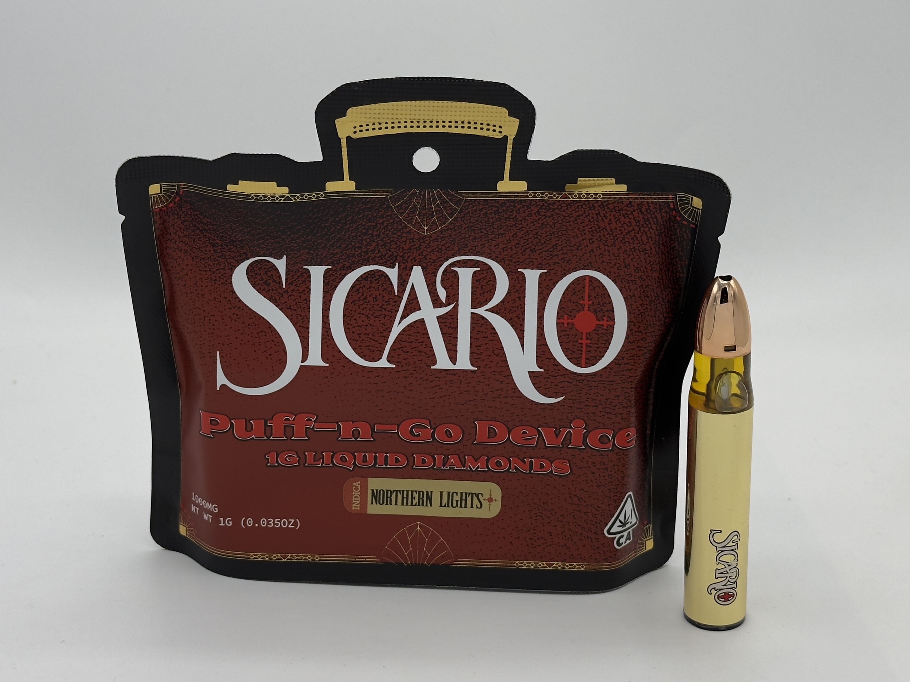 Photograph of product: Sicario 1G Liquid Diamond Disposable - Northern Lights
