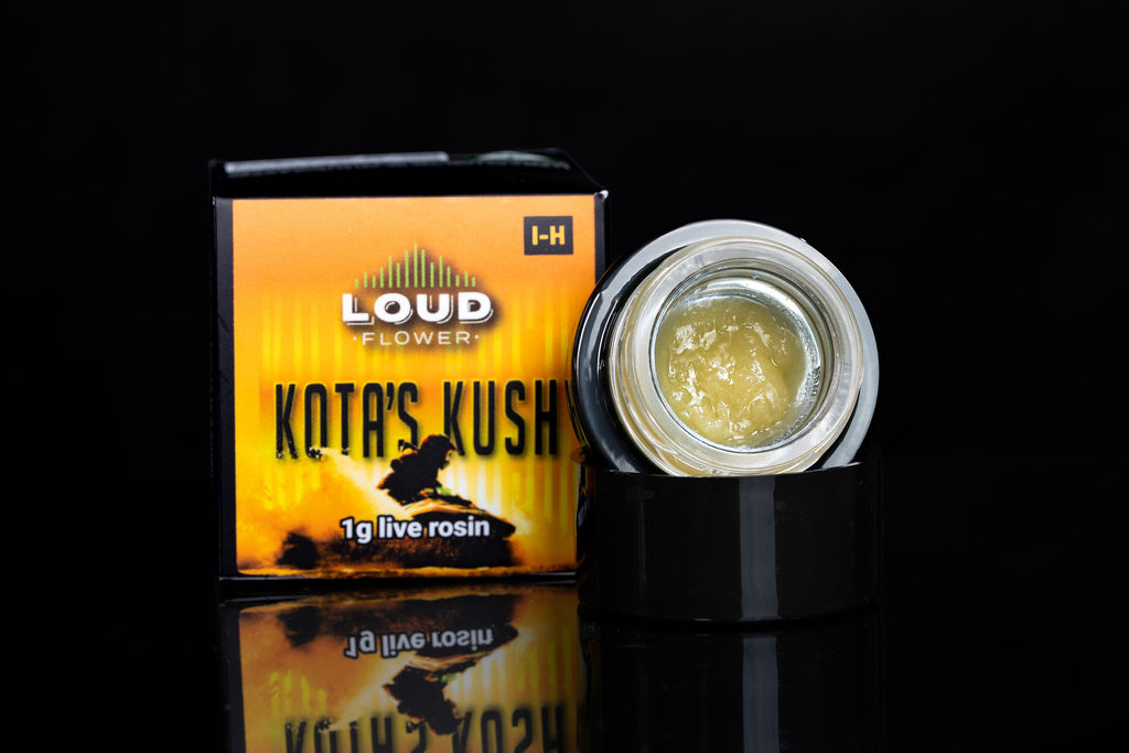 Photograph of product: MI Loud Flower Kota's Kush Live Rosin