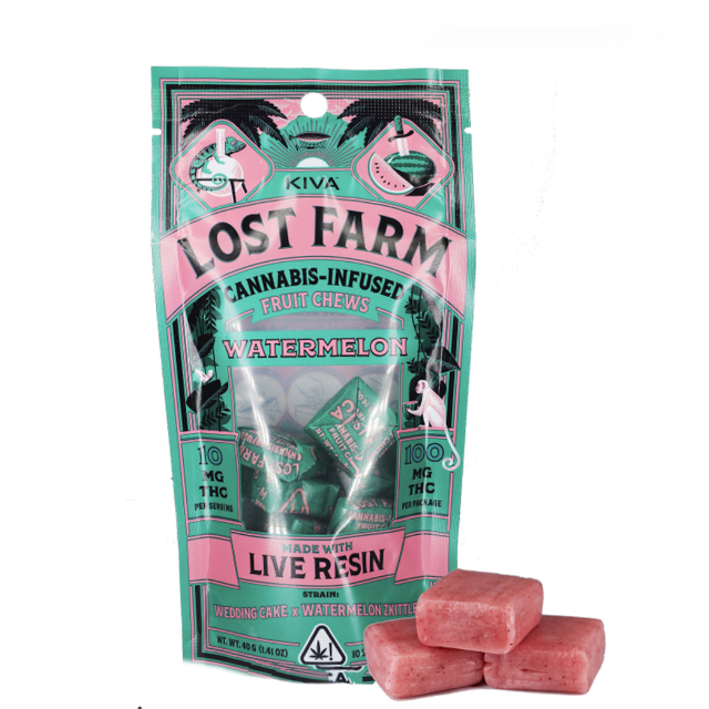Photograph of product: WATERMELON CHEWS [GELATO LIVE RESIN] [VEGAN] 100MG