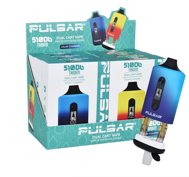 Photograph of product: Pulsar 510 DL Tandem Thermo Series Dual Cart Vaporizer 650mAh  Assorted Colors - 