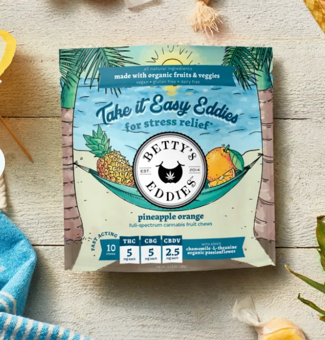 Photograph of product: Take it Easy Eddies Pineapple Orange | 50mg/10pc